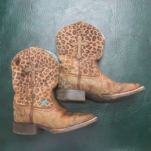 Girls Ariat Crossroads Cowgirl Cowboy Boots Wood